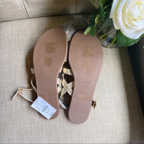 J. Crew Strappy Cross-Strap Slide Sandals - Picture 2 of 7